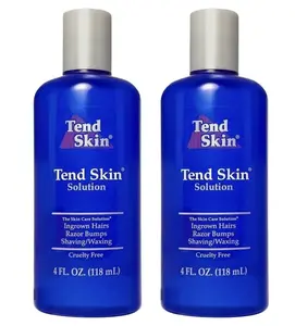 Tend Skin Solutions 4 oz 2 Pack Ingrown Hair Anti-Aging Moisturizer Aftershave Foam Cleanser for Post Shaving & Waxing Cruelty Free USA Made Facial Cleansing