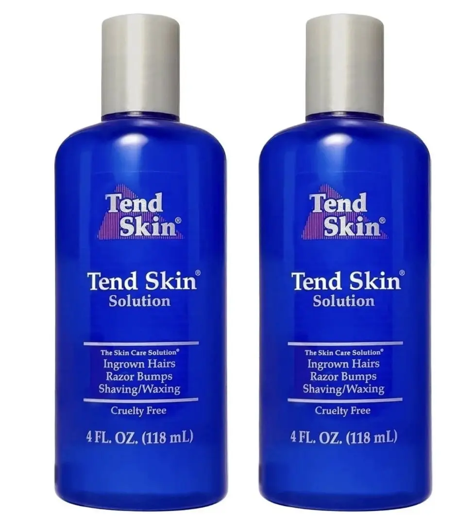 Tend Skin Ingrown Hair & Razor Bump Solution - Exfoliating Aftershave, Facial Toner & Cleanser for All Skin Types - 4 fl oz Liquid (2 Pack)