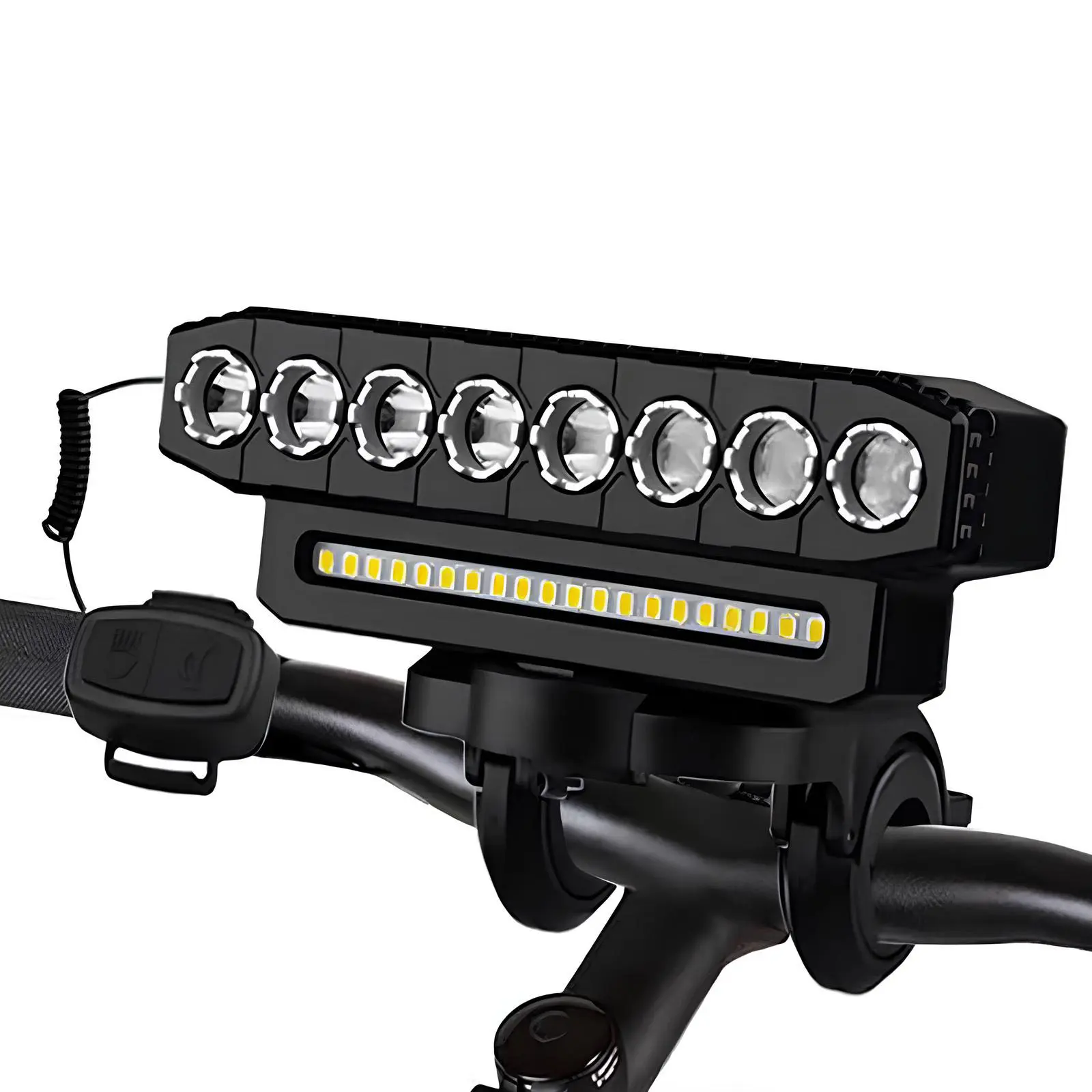 Super Bright LED Bicycle Lights for Night Riding, USB Rechargeable  IP44 Waterproof Bicycle Light, 8LED and 20SMD Bicycle Headlight Set for Night Riding, Road & Mountain Cyclists, Commuters