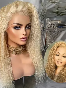 Fashion Ultra Soft Champagne 26 Inch Lace Front Wig, Natural Curled Hair, 180% Density, Pre-Beled, Daily Use, All Seasons