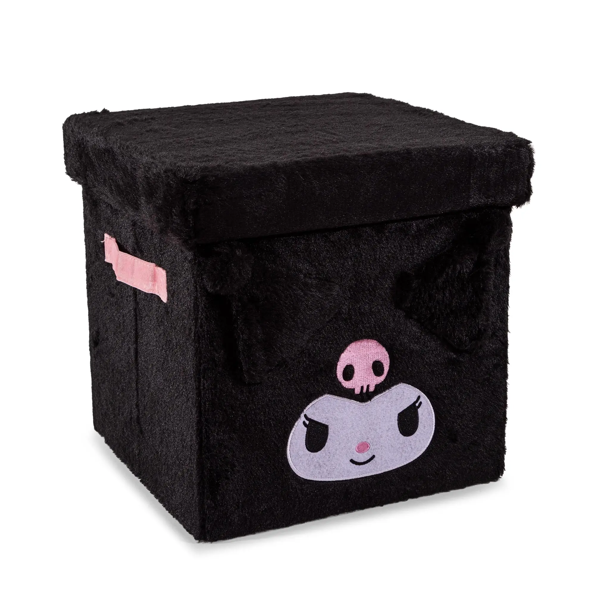 Sanrio Kuromi 13-Inch Plush Storage Bin With Lid Sanrio Kuromi 13-Inch Plush Storage Bin With Lid