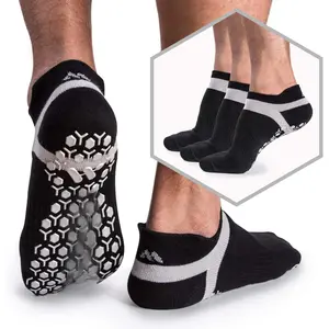 Men's Non-Slip Yoga Socks, Anti-Skid Pilates, Barre, Bikram Fitness  Slipper Socks with Grips