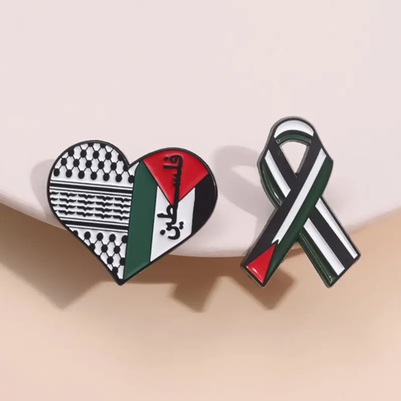 Mother's Day Gift Heart & Ribbon Shaped Brooch, Fashion Alloy Badge for Daily Clothing Decor, Trendy All-match & Exquisite Brooch for Birthday Gift, Durable Metal Pins, Fashion Accessory