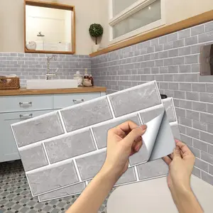 12pcs/24pcs/48pcs Retro PVC Self-adhesive Waterproof Wall Stickers, Waterproof Tile Decals for Kitchen, Bathroom, Floor, Tile or Wood, Home Decor, 5.9in x 11.8in #TOP PICKS