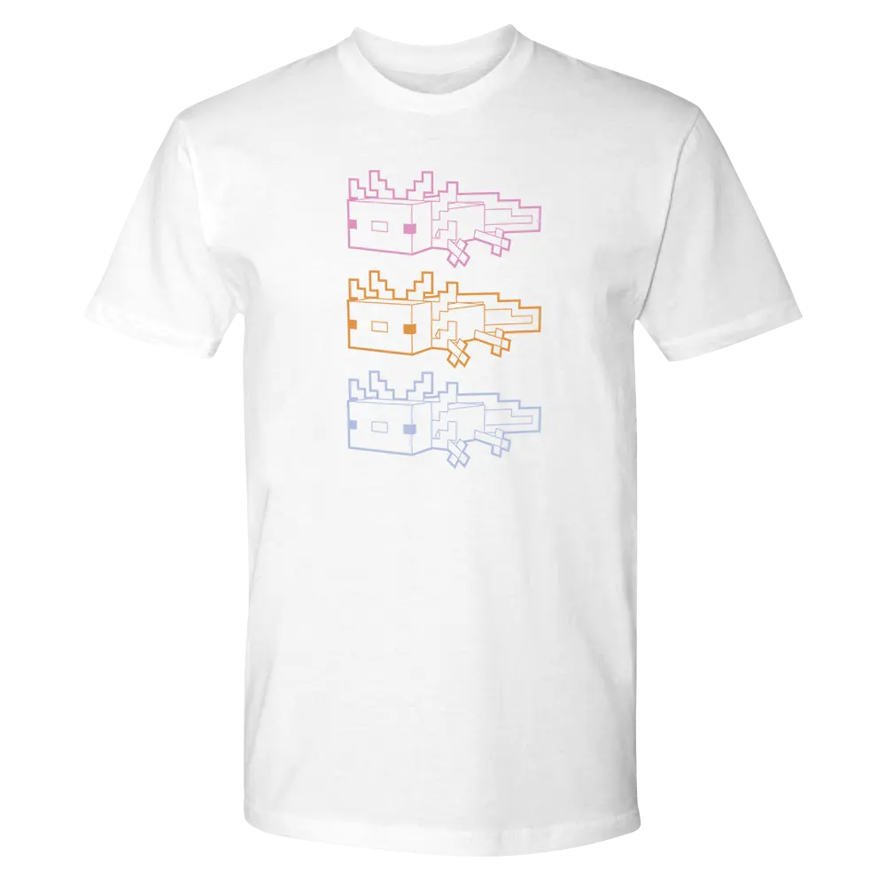 Minecraft Axolotl Outline Unisex T-Shirt
