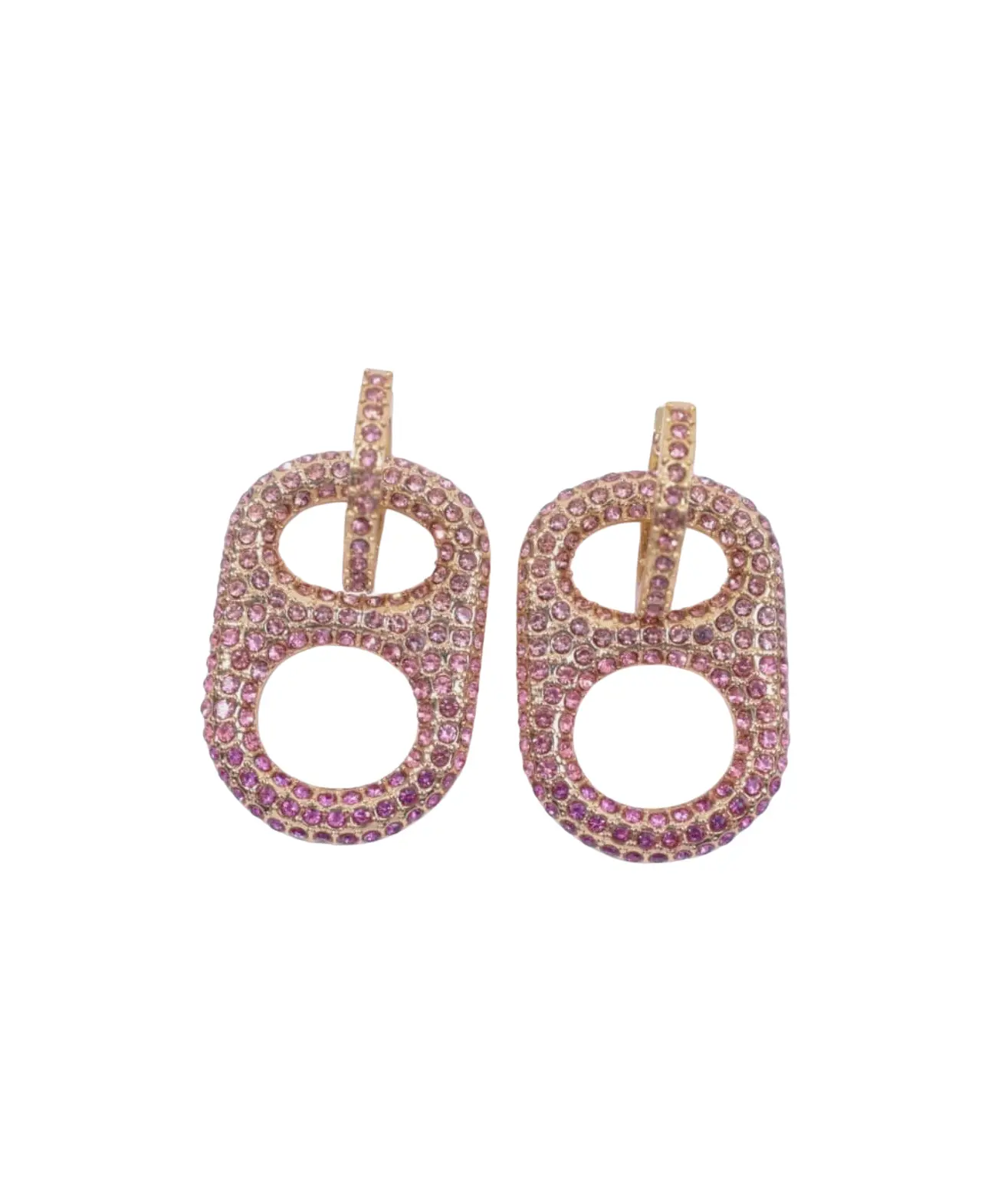 Tabulous Jewelry Pink Cherry Pop Tab Ombre Signature Earrings, Fashionable Jewelry with Sparkling Rhinestone Style Rhinestones for Rooftop Party Self-Expression