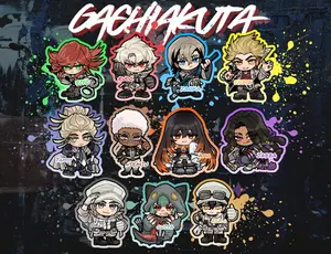 GACHIAKUTA Keychain  - riyo rudo zanka enjin tamsy semiu amo jabber wonger gris guita follo  Acrylic Keychain!,  Perfect Gift for Fans & Collectors