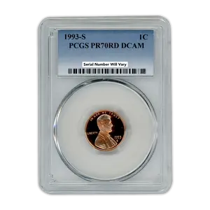 1993-S Lincoln Cent - PCGS PR70RD DCAM