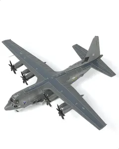 1/200 Scale AC-130J Ghostrider Gunship Die-Cast Metal Model – 4-Engine Turboprop Ground Attack Aircraft with Display Stand, Collectible Military Aviation Gift for Adults