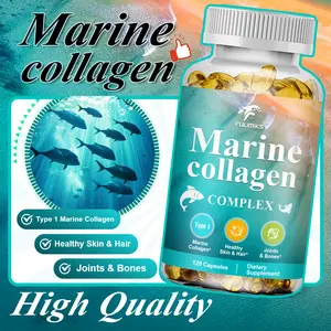 Marine Collagen Complex with Added Hyaluronic Acid, Vitamin C & Minerals - for Hair, Skin & Nails - 120 Capsules