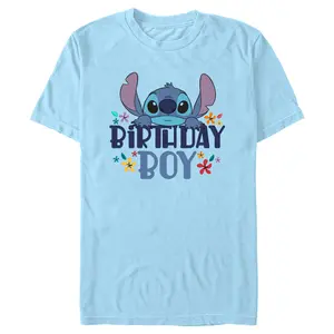 Men's Lilo & Stitch Floral Birthday Boy T-Shirt Men's Lilo & Stitch Floral Birthday Boy T-Shirt