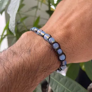 6mm Opalite Macrame bracelet.