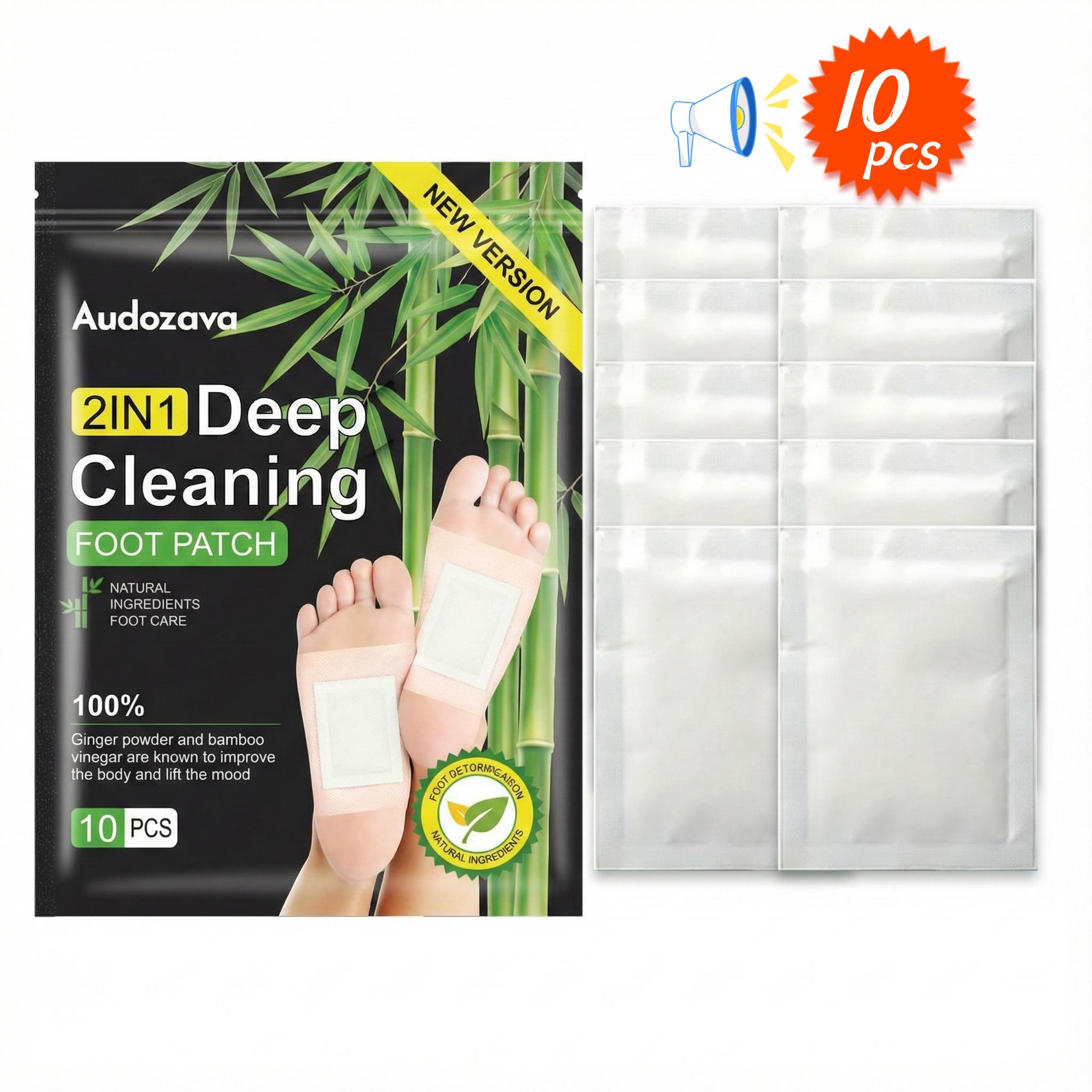 10/20/40pcs Natural Ginger & Bamboo Vinegar Detox Foot Patches  – Infused with Bamboo Charcoal for Deep Cleansing & Mood Boosting | Premium Herbal Foot Pads