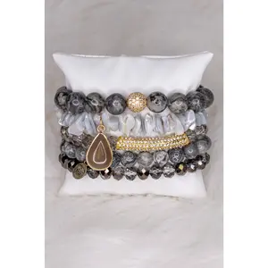 Ghana Bracelet Set in Light Gray