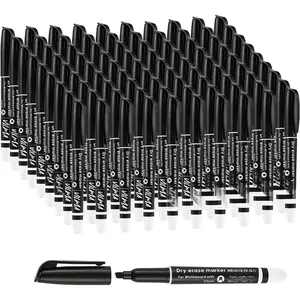 90 Pack Black Whiteboard Markers, Dry Erase Markers with Chisel Tip, Bulk Classroom Office Supplies for White Board, School, Teachers, , , Low Odor
