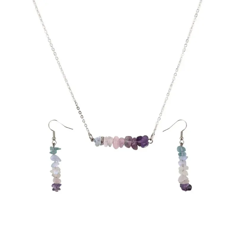 Capricorn Bar Necklace and Dangle Earrings Set