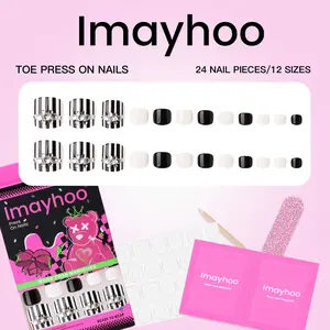 Imayhoo Toe nails Press on nails 24pcs IMHT0025-Nail Care,Nail Art