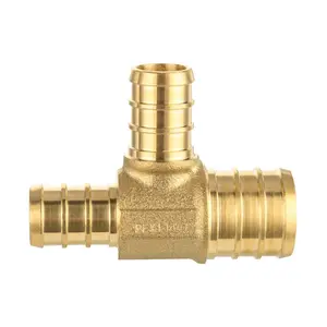 PEX-B Crimp 3/4" x 1/2" x 1/2" PEX Reducing Tee (Lead Free)