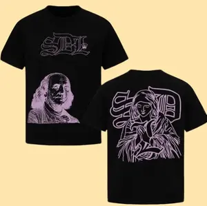 Pink Sdl Virgin Mary-Inspired Youth Tee and Adult Tee 2-Sided, Sdl Clothing, Fashion Cotton, Full Colors, Full Sizes, For Men
