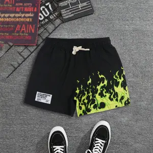 Casual versatile athletic shorts for fitness, running, and training—breathable gym/basketball shorts from a trendy brand, American style, quick-drying, knee-length (four-quarter length).