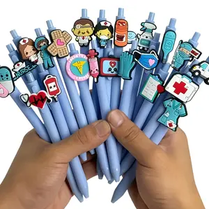 20/30pcs Blue Series Medical Pens, Quick-Dry Plastic Ballpoint Pens, Medium Point, Suitable for Nurses and Medical Professionals, Writing Pen