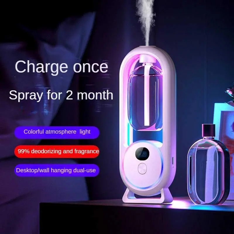 Mini Aroma Diffuser-USB Rechargeable, 5-LeveFragrance Dispenser with Digital Display forHome and Office, Perfect Gift