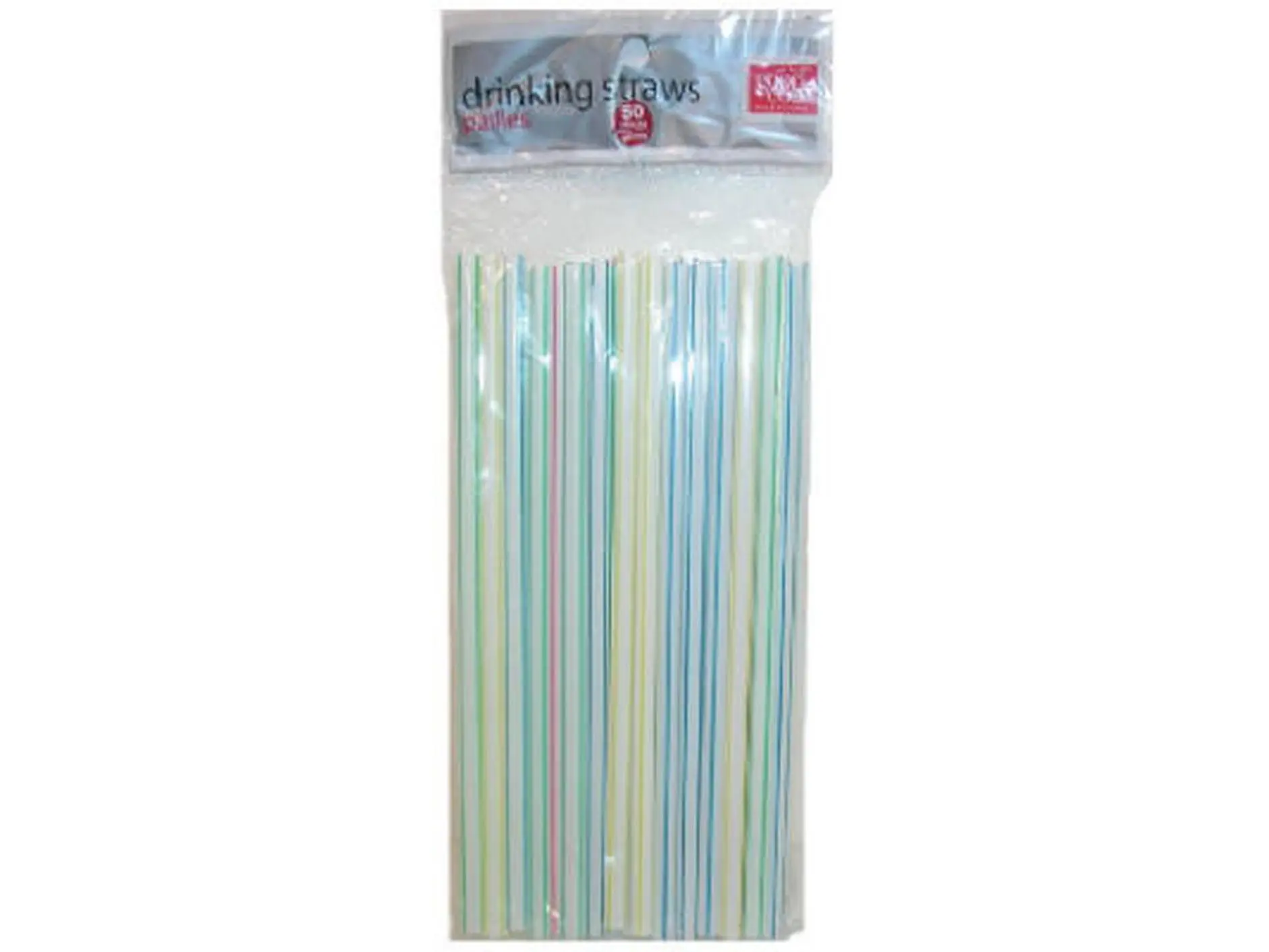 24990 50 Count White Jumbo Straws, Pack of 6