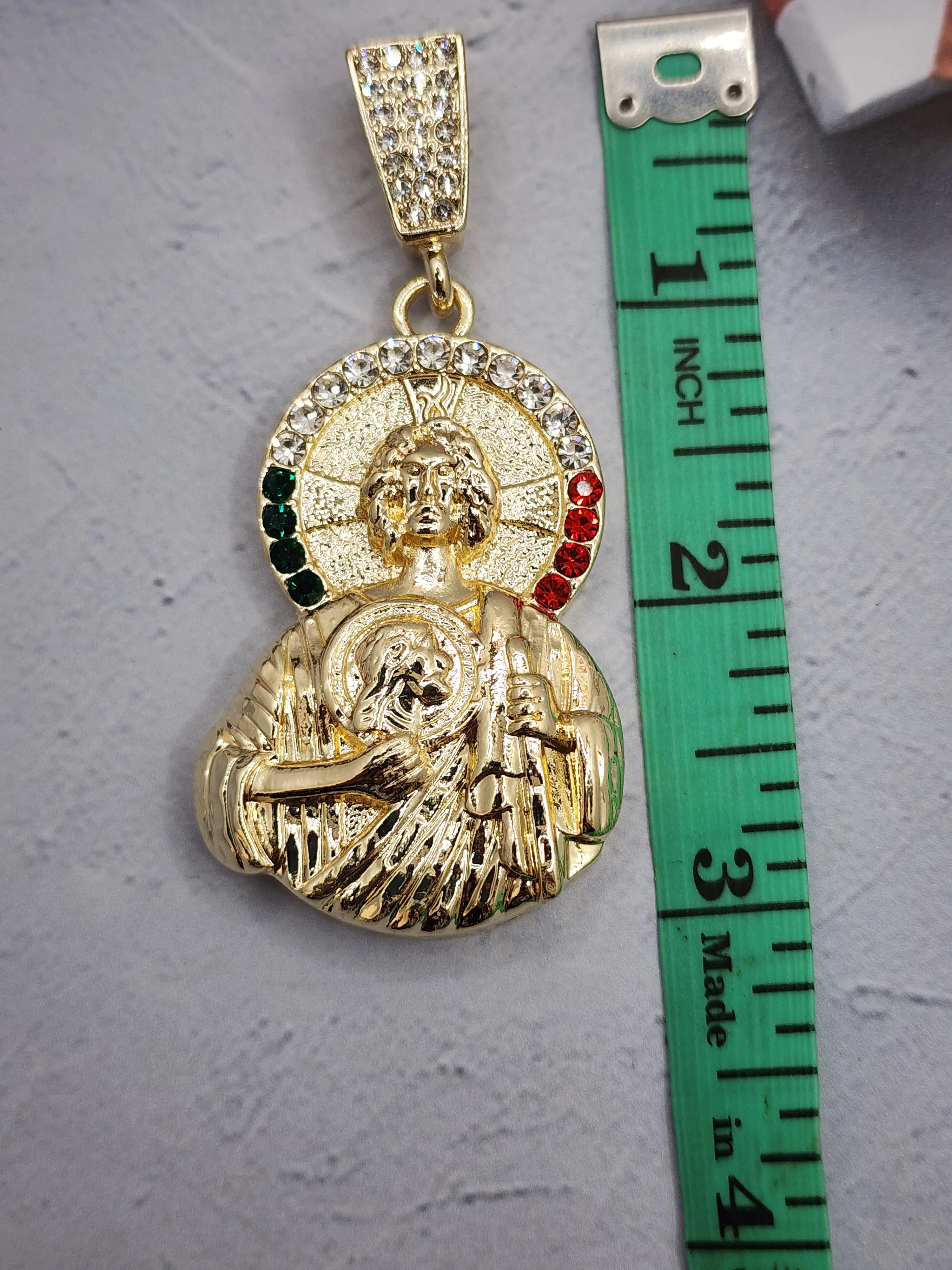 saint jude pendant gold plated NO CHAIN