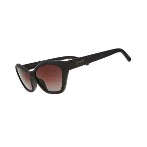 goodr Walnut Wonderland Medium Size (Deco G) Solid Brown Frame with Brown Gray Lens, UV400, No Slip No Bounce No Tangle