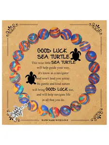 Sea Turtle Tracker Bracelet, Durable Elastic Design, Perfect Gift for Turtle Lovers & Nature Enthusiasts, Support Conservation Efforts