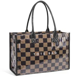 Fashion plaid tote bag, large-capacity women’s handbag, casual trendy versatile high-quality everyday commuter bag, stylish shopping tote, shopping hand bag, elegant commuter bag, retro casual-style tote bag, weekend travel bag, teacher bag, study bag, fi