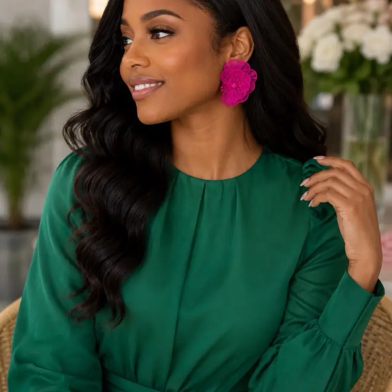 Fuchsia Blossom Earrings