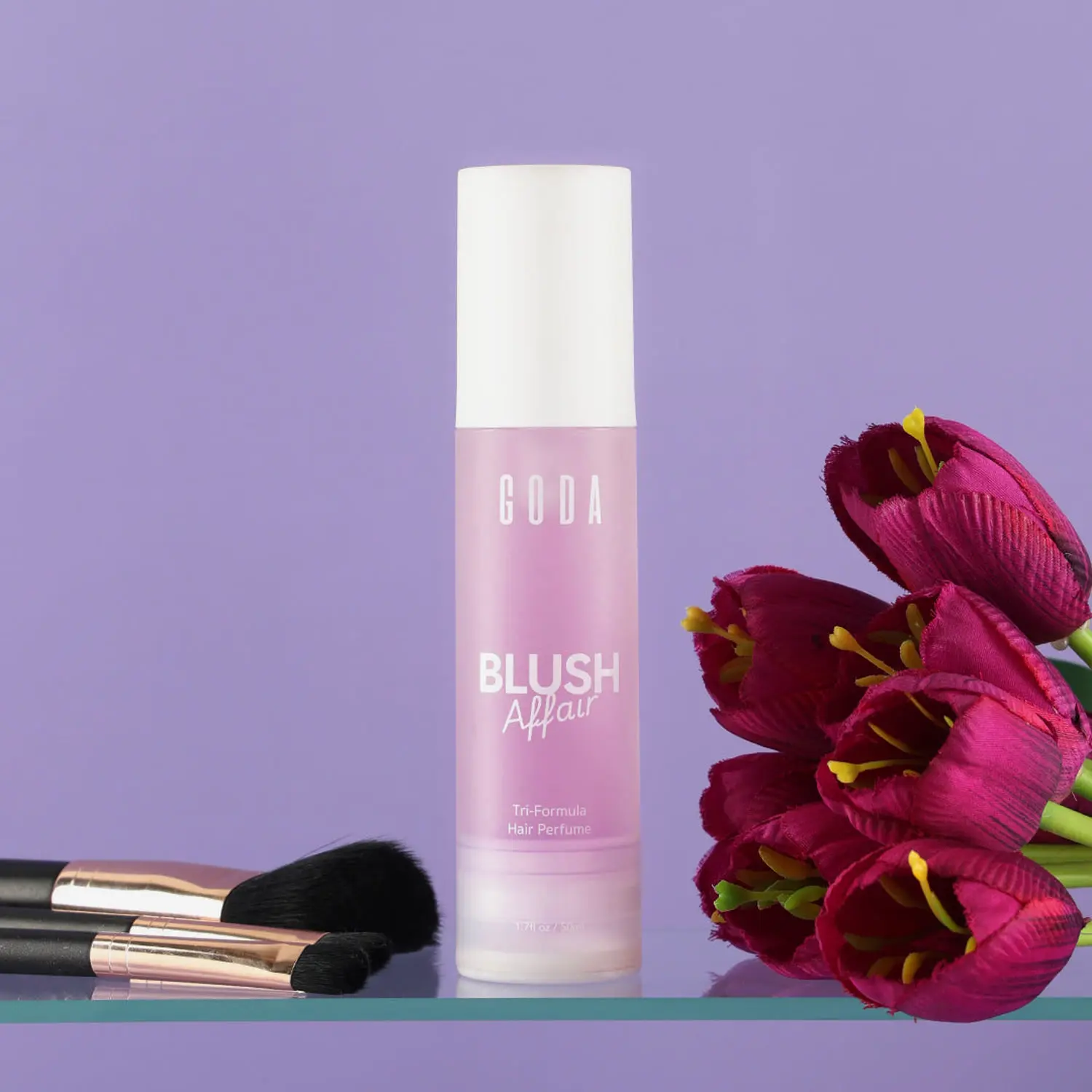 GODA Blush Affair Hair Perfume Mist, Soft Floral Scent with Lychee, Rosewater, Lavender and White Musk, 1.7 fl oz / 50 mL