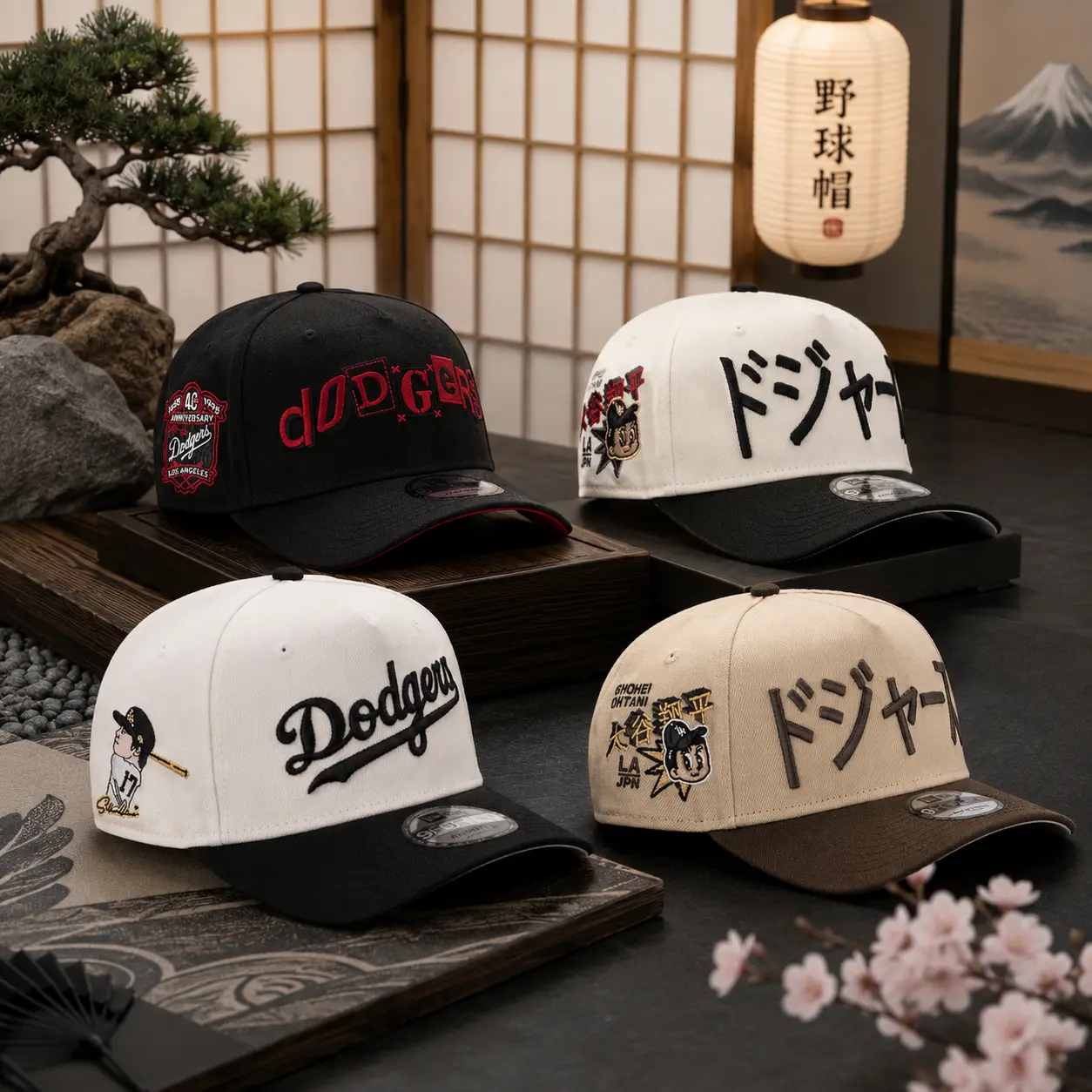 Japanese Streetwear Embroidered Baseball Cap – Adjustable Curved Brim Cotton Dad Hat for Men & Women