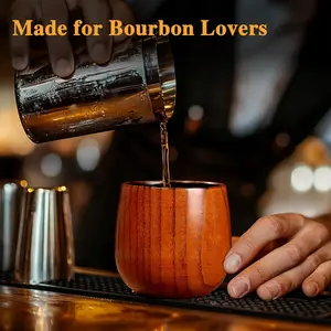 Wooden whisky and bourbon drinking glasses, bourbon gifts, charred or uncharred classical glasses, men's gifts, traditional drinking vessels