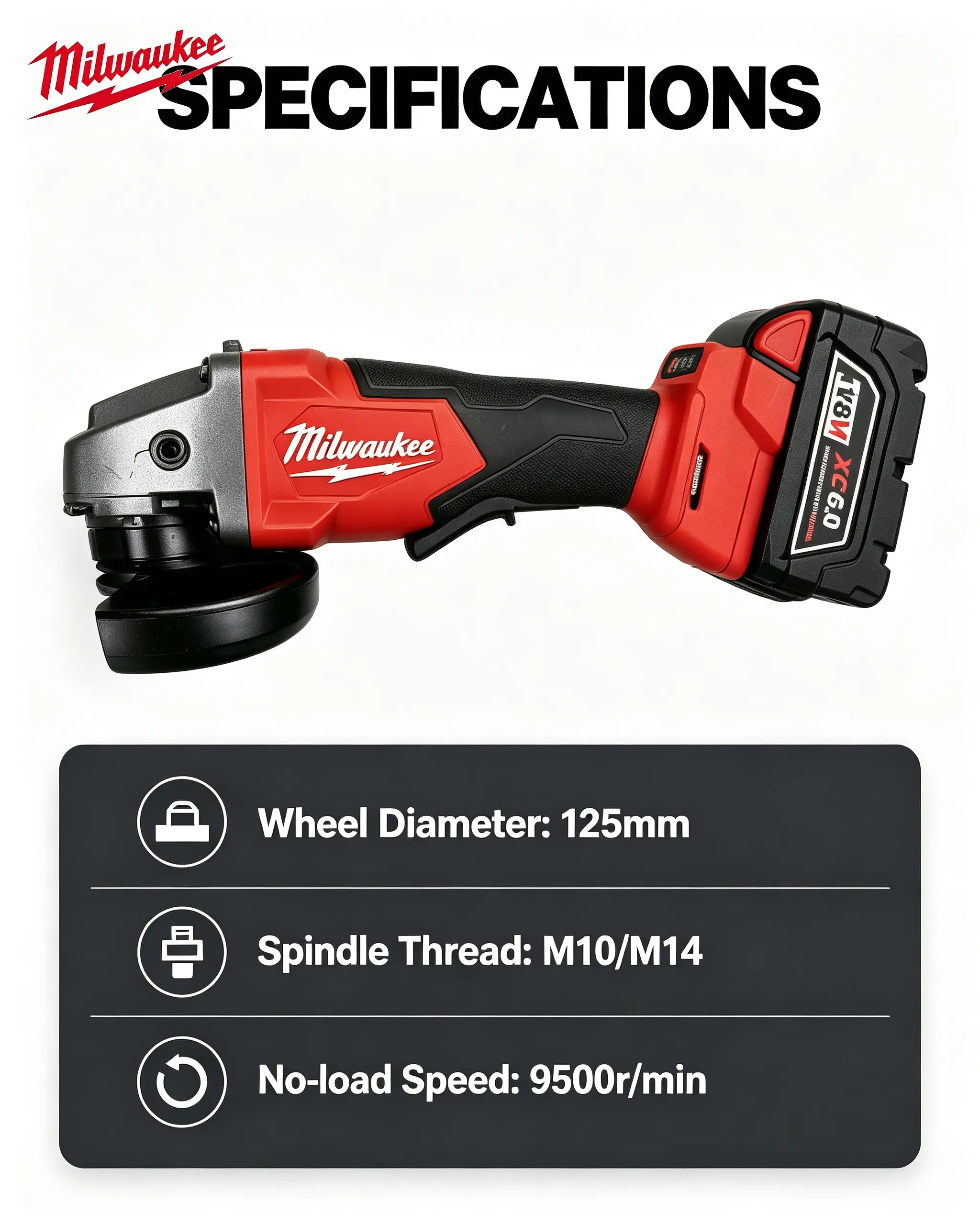 Milwaukee M18 Brushless 4-1/2 in Cut-Off Tool Kit, 8500RPM Variable Speed Angle Grinder for Metal Fabrication, Workshop Heavy-Duty Cutting Tasks drill
