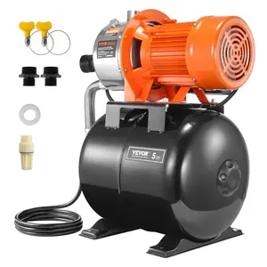 VEVOR 1.6 HP Shallow Well Pump with Pressure Tank,  1320 GPH, Automatic Irrigation Water Booster Pump with 30/50 PSI Pressure Switch for Home Garden Lawn, for Drinking Water Security