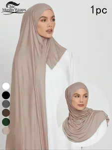 Modest Streetwear Plain Head Scarf, Soft Comfortable Casual Hijab, Turban Hijab, Long Headscarves Suitable for All Occasions