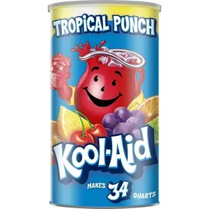 Kool-Aid Sweetened Tropical Punch Powdered Drink Mix, 82.5 oz – Refreshing Fruit-Flavored Beverage Mix for Family Gatherings and Everyday Enjoyment