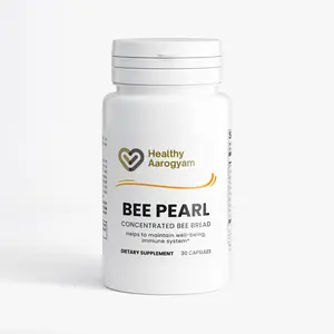 Healthy Aarogyam Bee Pearl 30 Capsules - Natural Concentrated Bee Bread Supplement for Well-being & Immunity - Gluten-Free, Vegetarian Friendly