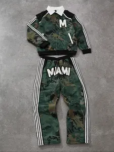 Rebelgame Men's Printed Hooded Streetwear Tracksuit Set, Tracksuit Outfit, Urban Stylish with Graphic Design, Perfect for Casual Outings and Trendy Friends