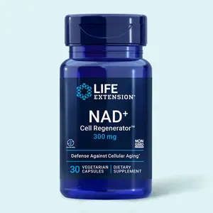 Life Extension NAD+ Cell Regenerator Supplement with 300 mg NIAGEN Nicotinamide Riboside 30 Capsules for Energy Focus Support Antioxidant - Vegetarian