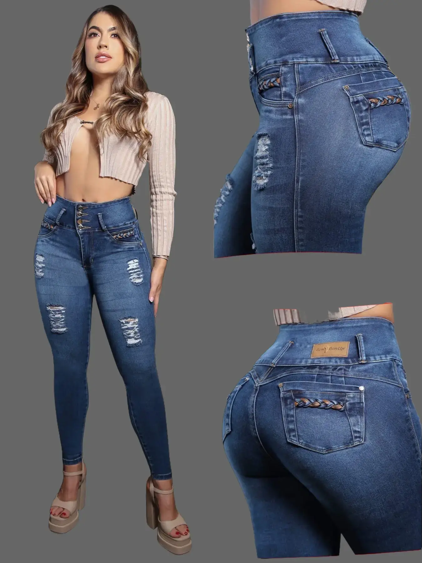 COLOMBIAN BONBONUP WOMAN'S JEANS BUTT LIFTER