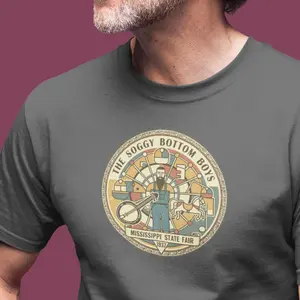 Soggy Bottom Boys Band Tee Vintage Tour Graphic Tee Crew Neck Short Sleeve Casual Cartoon Style Summer Wear Ultra Soft Cotton Blend Relaxed Fit Perfect Gift for Music Lovers