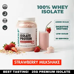 LGXNDS Whey Isolate Protein | 25g Protein Per Serving | BCAAs and Digestive Enzymes | Low Fat No Added Sugar | Clean Gluten Free Non-GMO Protein Powder