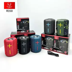 R350 Bluetooth Speaker with Radio, Waterproof Design, Wireless Audio, Portable Stereo Device, Button Functionality, Includes 4 Speakers