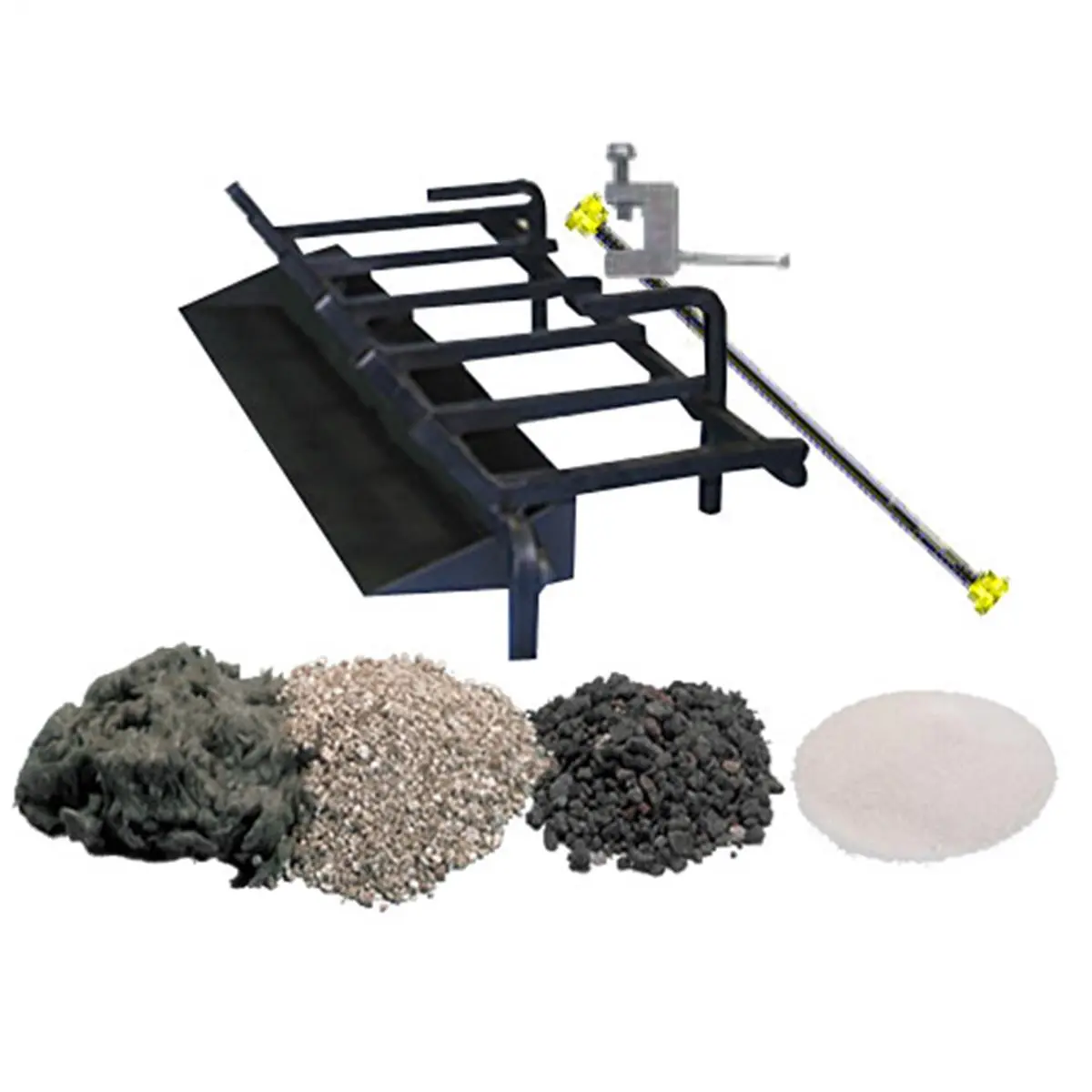 Hargrove Manufacturing 24RNEBOA5 24-Inch RGA 2-72 Approved Vented Gas Logs Burner Set - Home Fireplace Component Kit with Dual Embers, Pedestal Grate, Volcanic Cinders, Silica Sand, 1/2" Natural Gas Line, Aluminum Connector, Damper Stop