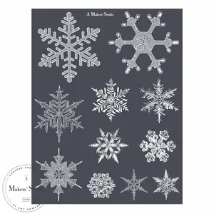 Vintage Snowflakes - Mesh Stencil 8.5x11