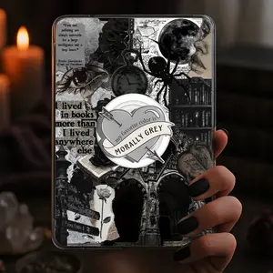 My Favourite Color Is Morally Grey Kindle Grip Dark Romance Magnetic Holder Gothic Magsafe Phone Kindle Accessory