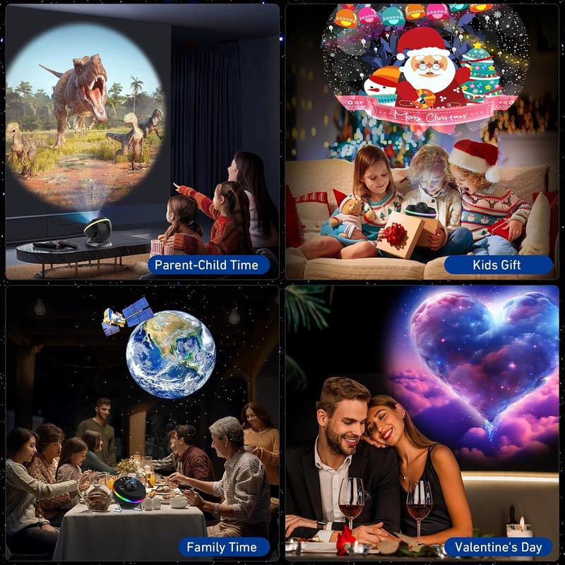 Galaxy Projector Night Light, 13 in 1 HD Planetarium Galaxy Projector for Bedroom, Star Projector Galaxy Light Projector with Timer, Meteor & 6 RGB Lighting Night Light for Kids Adults, Party Light/Home Decor